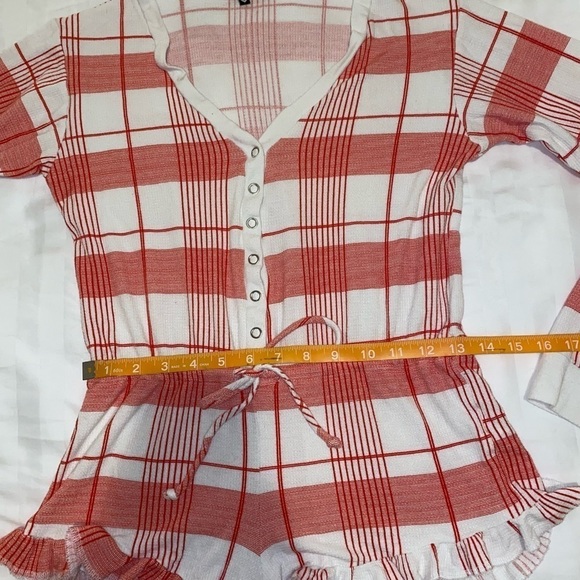 Wildfox Couture Red Thermal Plaid Romper - Picture 8 of 9